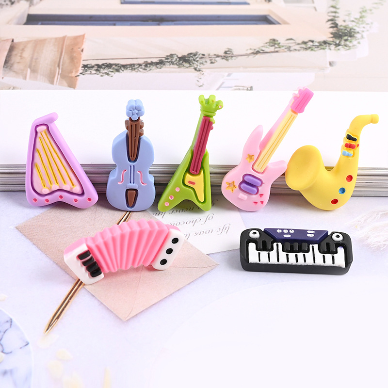 Musical Instrument Craft - 10개 만화 귀여운 레진 미니 악기