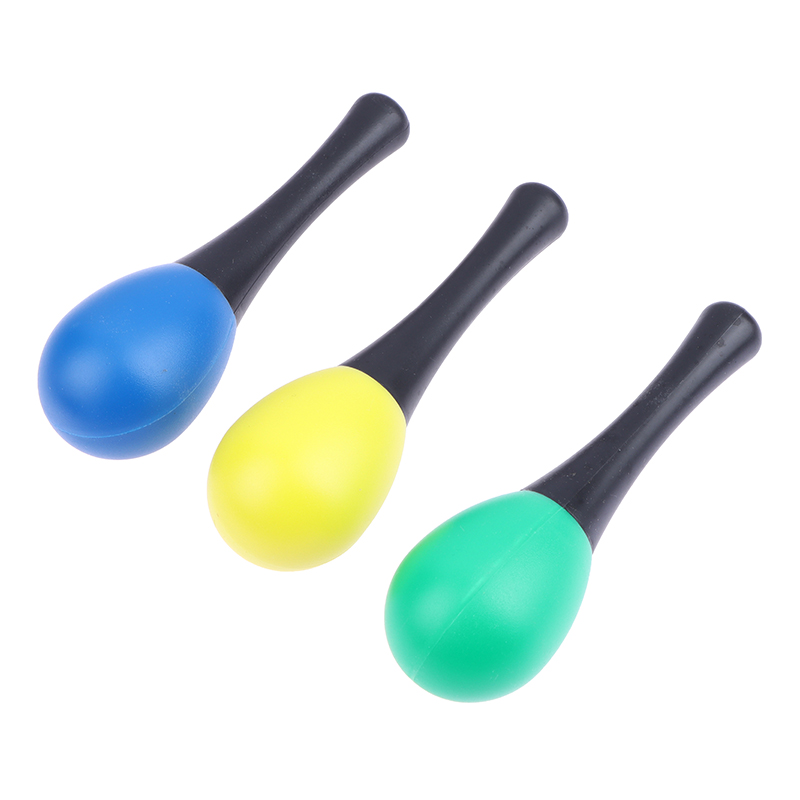Musical Instrument Maraca - 2Pcs 플라스틱 마라카스 모래 망치 딸랑이