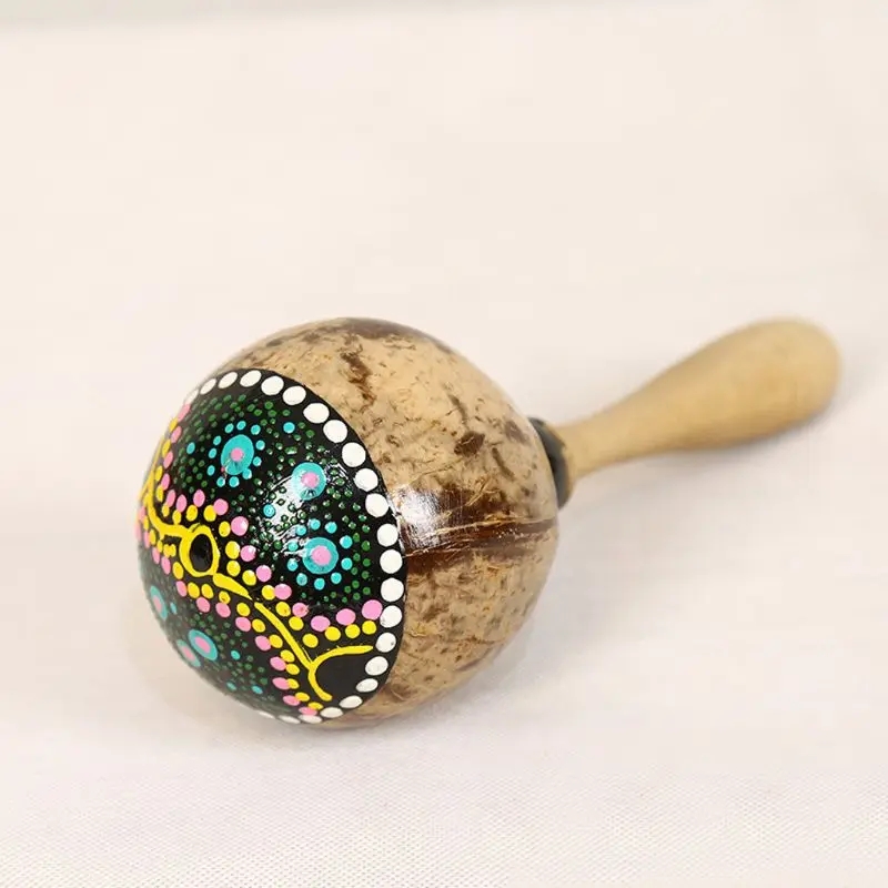 Musical Instrument Maraca - 페인트 코코넛 껍질 마라카스 자연 코코넛