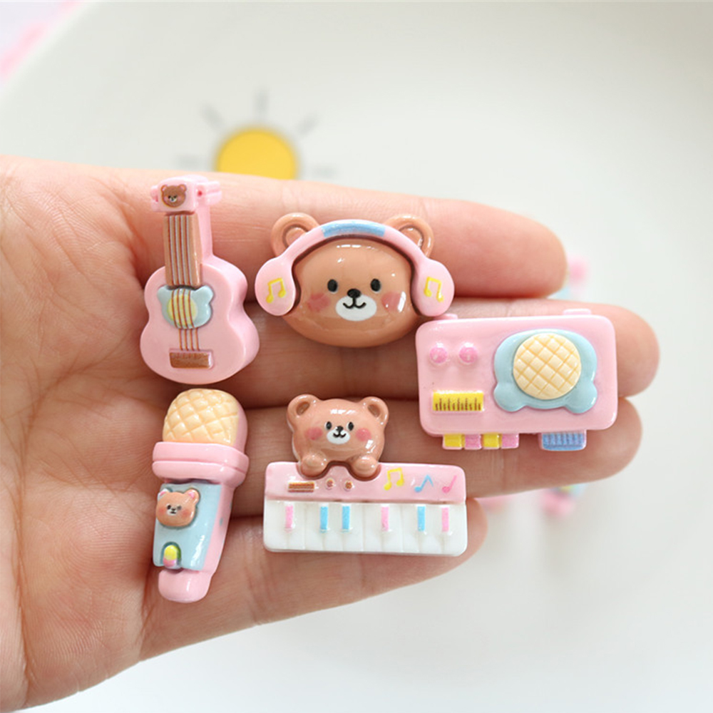 Musical Instrument Craft - 10PCS 반짝 이는 곰 악기 수지