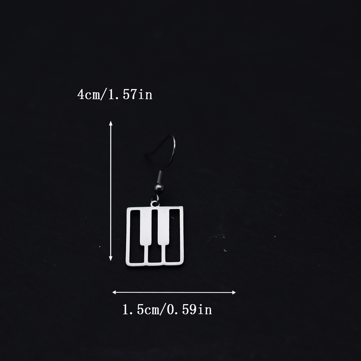 Kinitial 피아노 키 키보드 귀걸이 스테인레스 스 - Musical Instrument Names 리뷰 및 가격