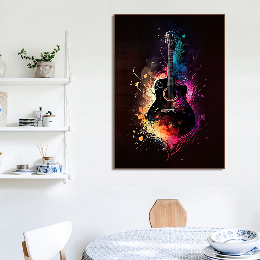 음악 악기 기타 수채화 아트 포스터 캔버스 페인팅 벽  - Picture Of Musical Instrument 리뷰 및 가격