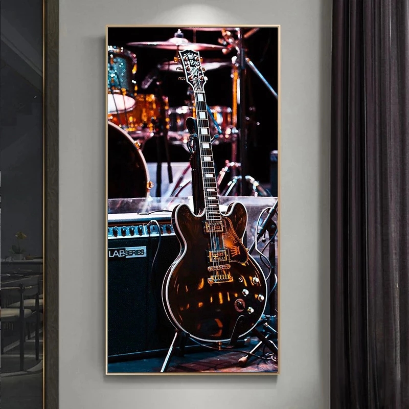 I Love 음악 아트 포스터 포함 악기 기타, 캔버스 - Picture Of Musical Instrument 리뷰 및 가격