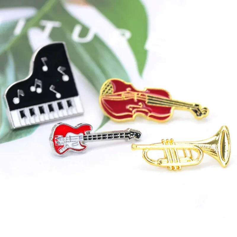 레트로 크리에이티브 기타 바이올린 피아노 에나멜 핀,  - Musical Instrument Names 리뷰 및 가격