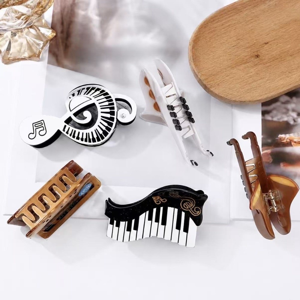 새로운 아세트산 아세테이트 헤어 클로 클립 피아노 악기 - Musical Instrument Videos 리뷰 및 가격