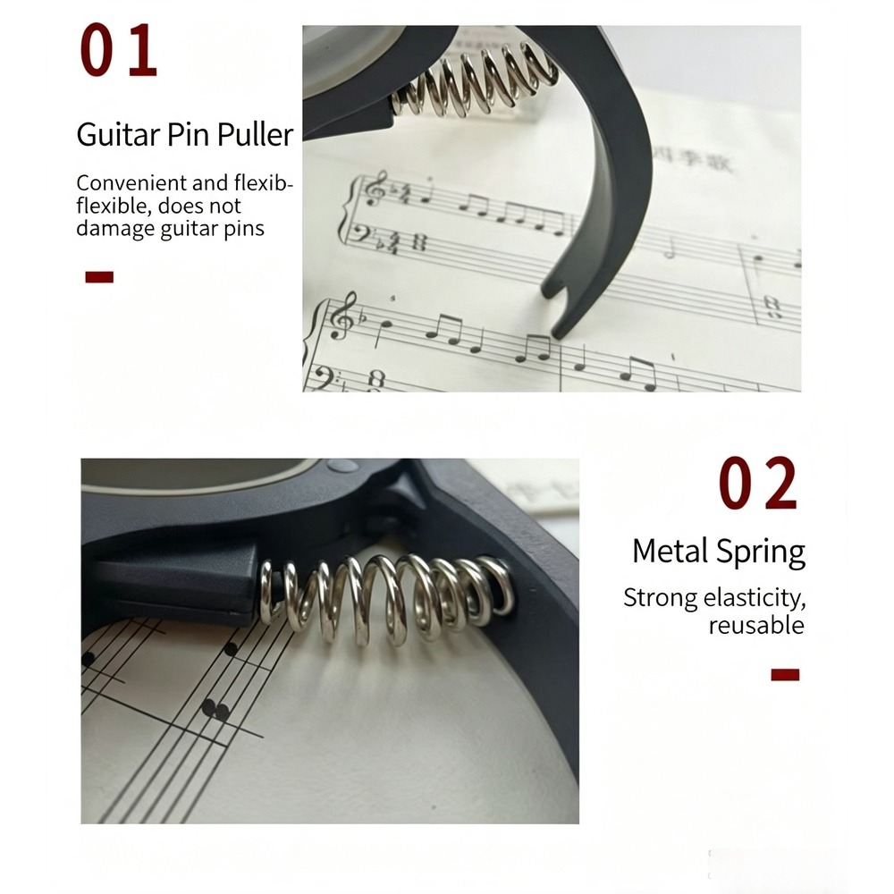 2 in 1 기타 카포(브리지 핀 풀러 포함), ABS - Musical Instrument Art 리뷰 및 가격