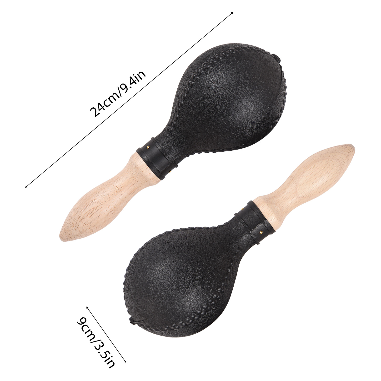 1쌍 25cm 블랙 마라카스 샌드 해머 타악기 플라스틱 - Musical Instrument Maraca 리뷰 및 가격