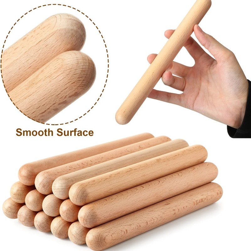8PCS 미완성 천연 나무 리듬 스틱, 교실 타악기,  - Musical Instrument Craft 리뷰 및 가격