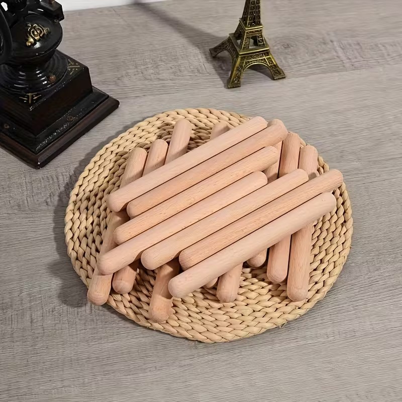 8PCS 미완성 천연 나무 리듬 스틱, 교실 타악기,  - Musical Instrument Craft 리뷰 및 가격