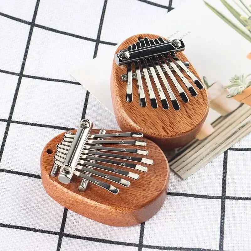 1Pcs 나무 미니 엄지 피아노 뮤지컬 8 톤 휴대용  - Musical Instrument Names 리뷰 및 가격
