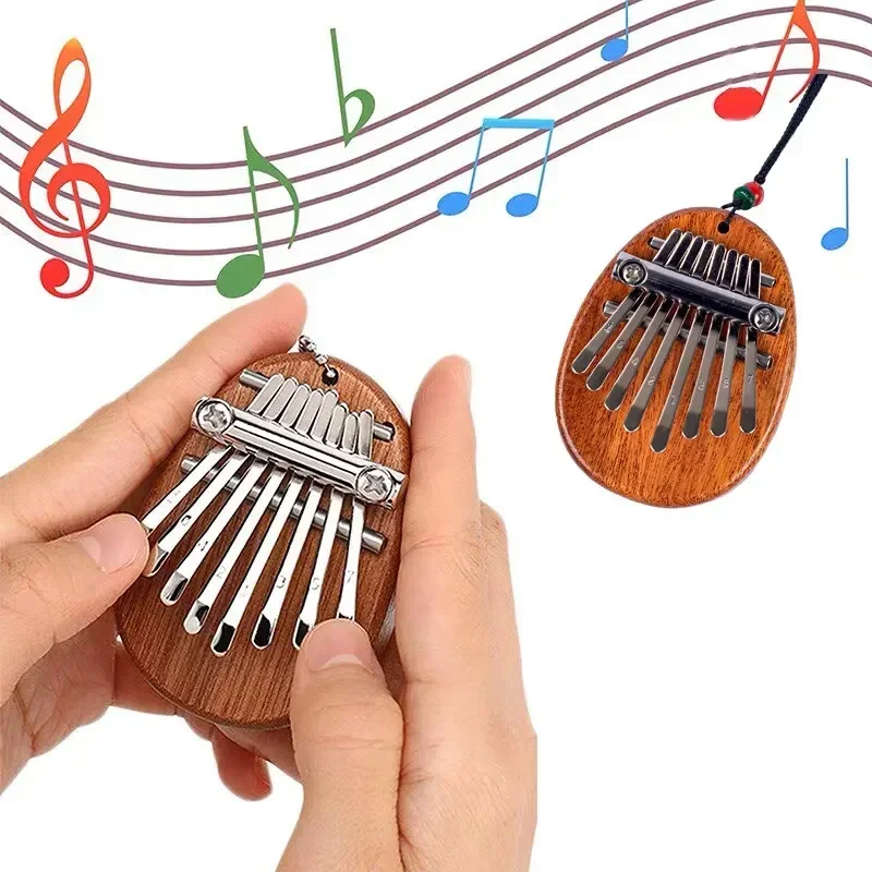 1Pcs 나무 미니 엄지 피아노 뮤지컬 8 톤 휴대용  - Musical Instrument Names 리뷰 및 가격