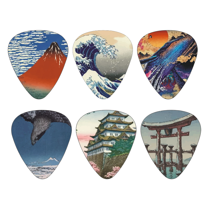 새로운 12 개/대 기타 추천-일본 문화 스타일 테마  - Musical Instrument In Japanese 리뷰 및 가격