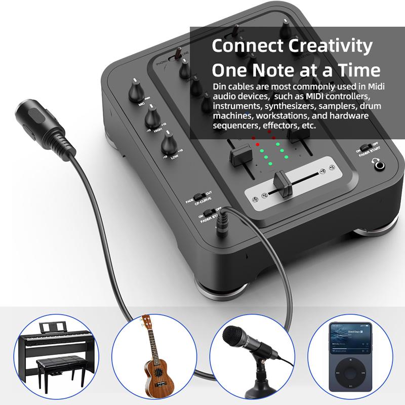 핫세일 MIDI Din 5-3.5mm TRS 변환 케이 - Musical Instrument Videos 리뷰 및 가격