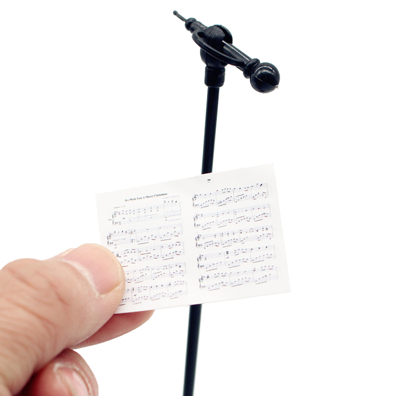 1:12 인형 집 미니어처 기타 마이크 시트 음악 조합 - Musical Instruments List 리뷰 및 가격